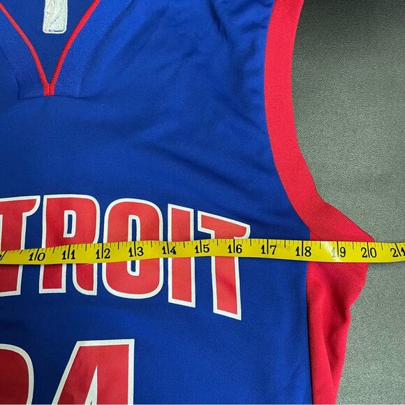 Detroit Pistons NBA Jersey Harris 34 Small Adidas Red Blue Basketball - Picture 8 of 9